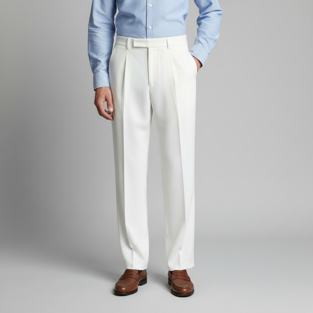 Men's Black Work Pants | Straight Fit Formal Trousers