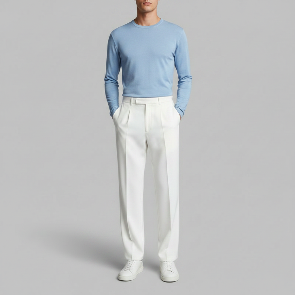 Men's Black Work Pants | Straight Fit Formal Trousers