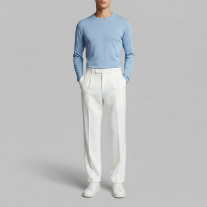 Men's Black Work Pants | Straight Fit Formal Trousers