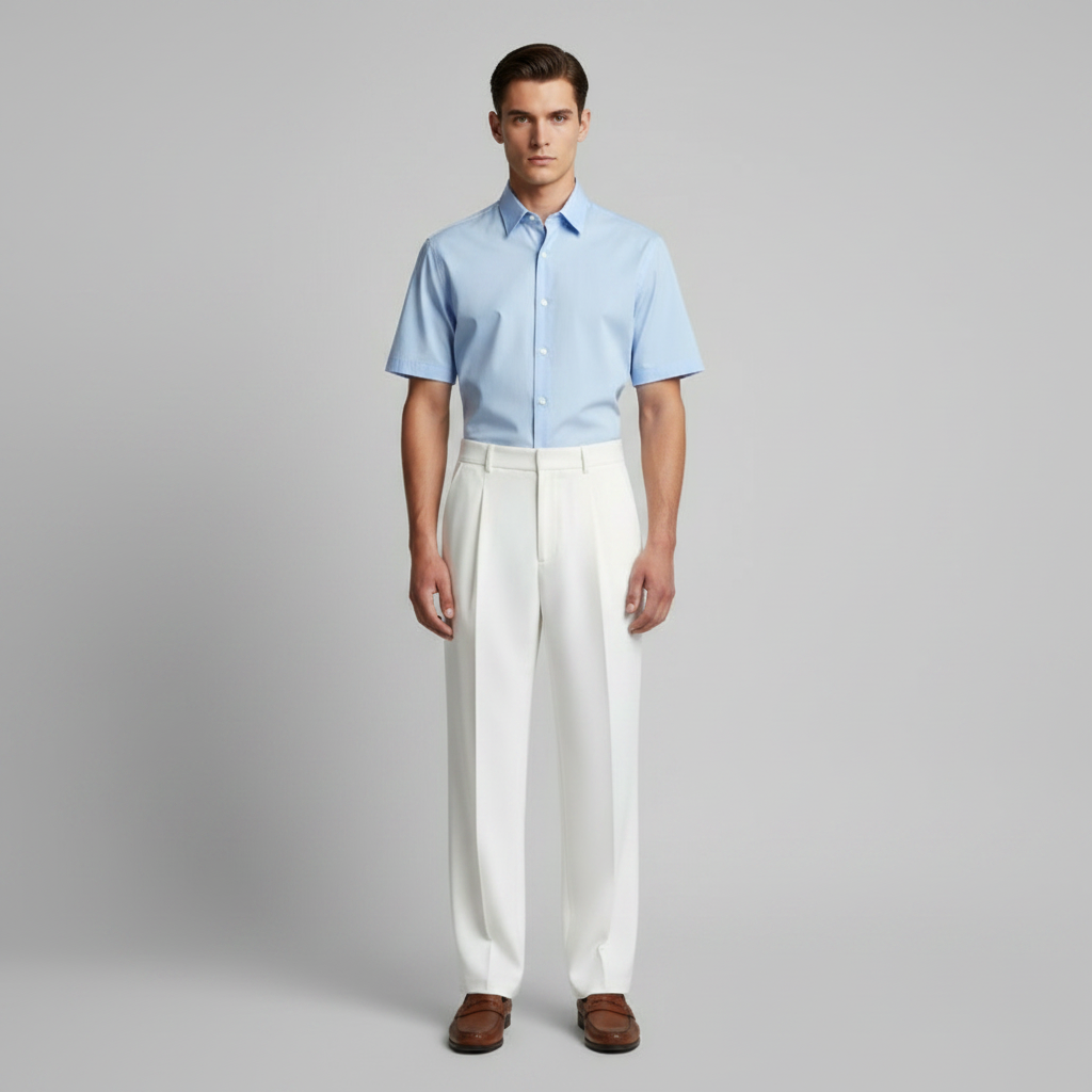 Men's Black Work Pants | Straight Fit Formal Trousers