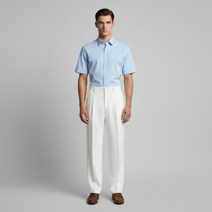 Men's Black Work Pants | Straight Fit Formal Trousers