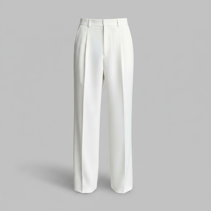 Men's Black Work Pants | Straight Fit Formal Trousers