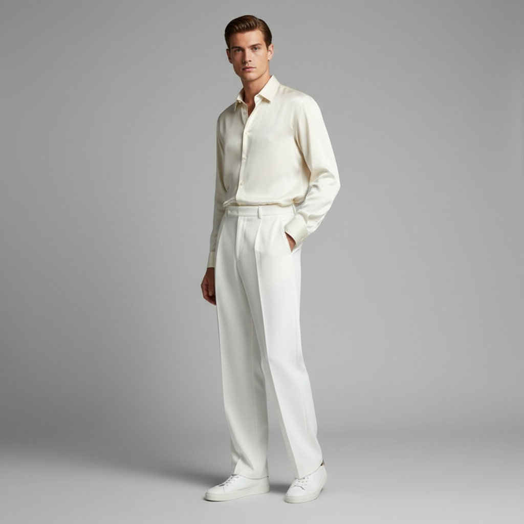 Men's Black Work Pants | Straight Fit Formal Trousers