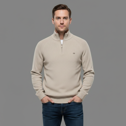 Slim Fit Half-Zip Knitted Jumper | Men's Knitwear