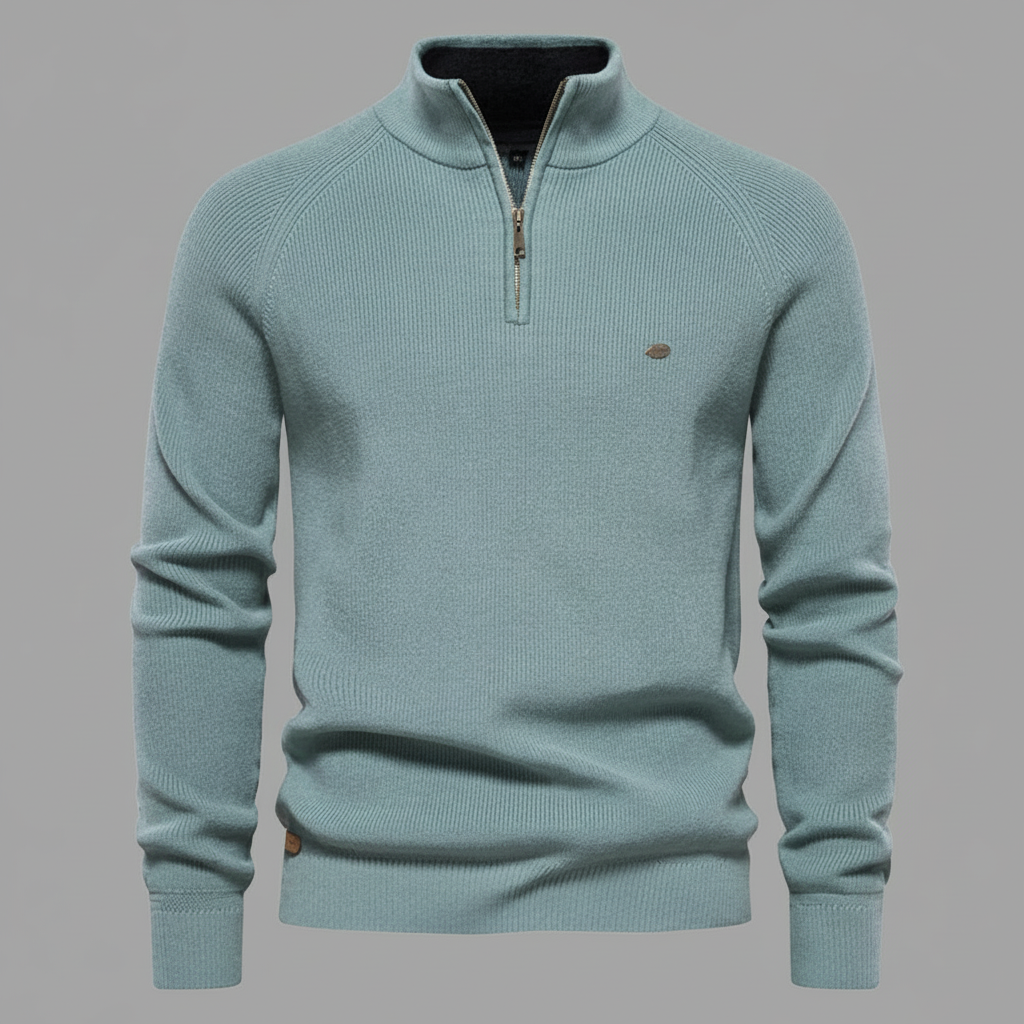 Slim Fit Half-Zip Knitted Jumper | Men's Knitwear