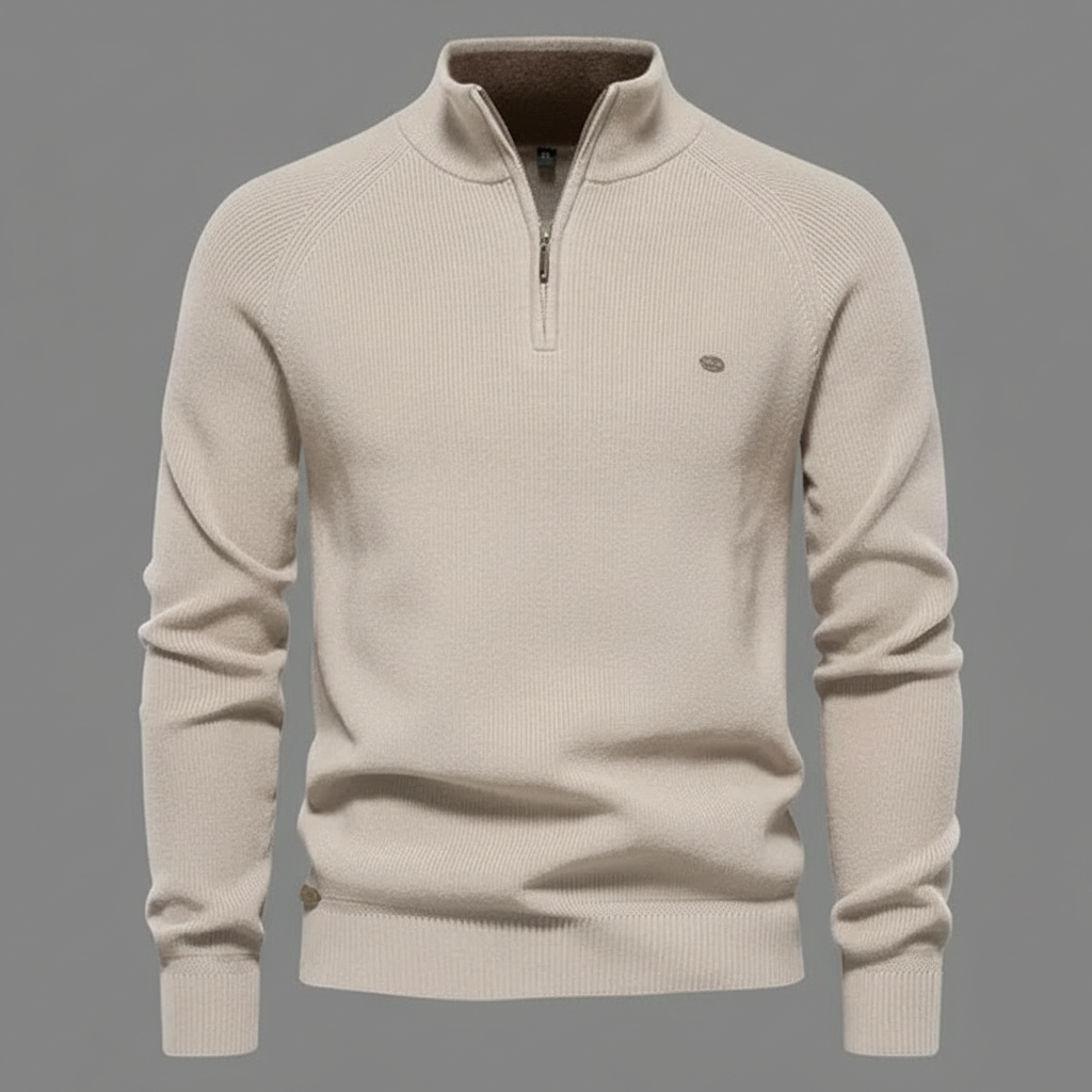 Slim Fit Half-Zip Knitted Jumper | Men's Knitwear