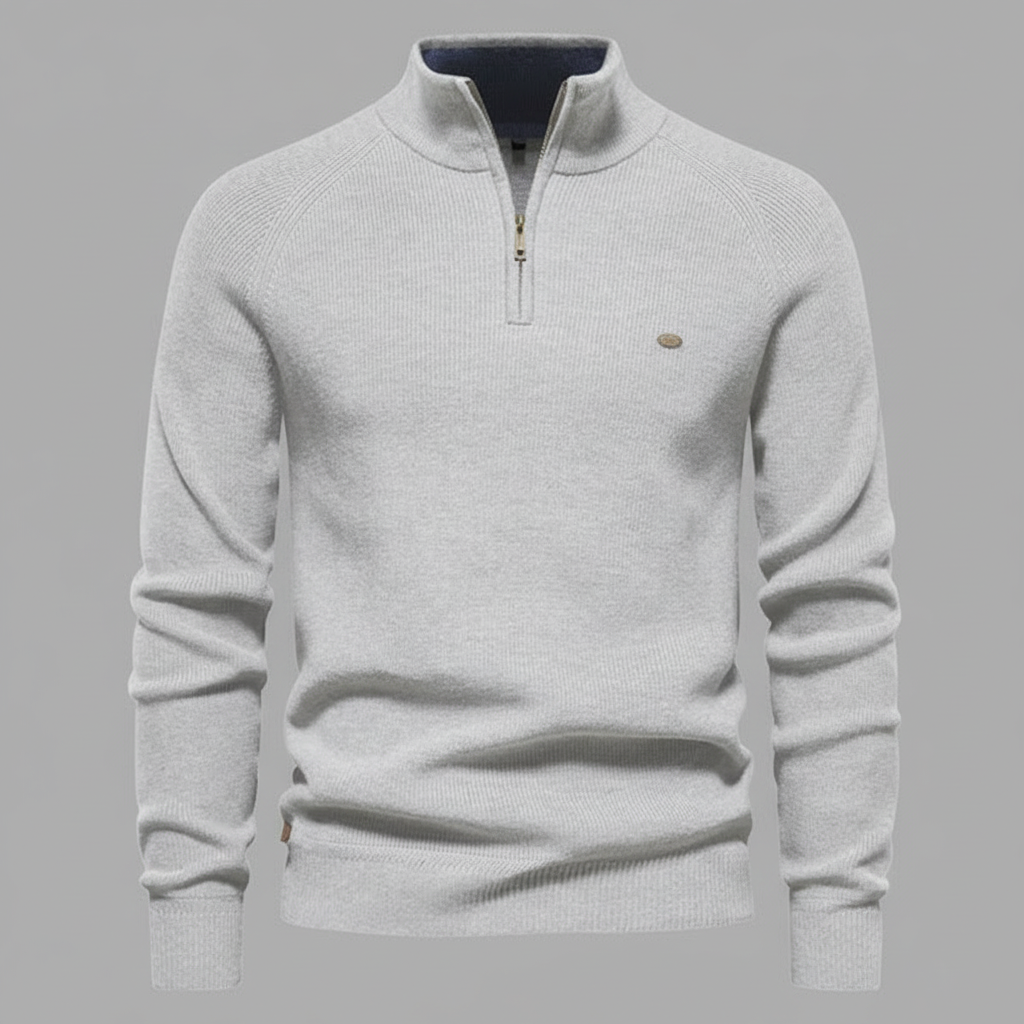 Slim Fit Half-Zip Knitted Jumper | Men's Knitwear