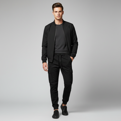 Men's Tactical Black Cargo Pants | Outdoor Utility Trousers