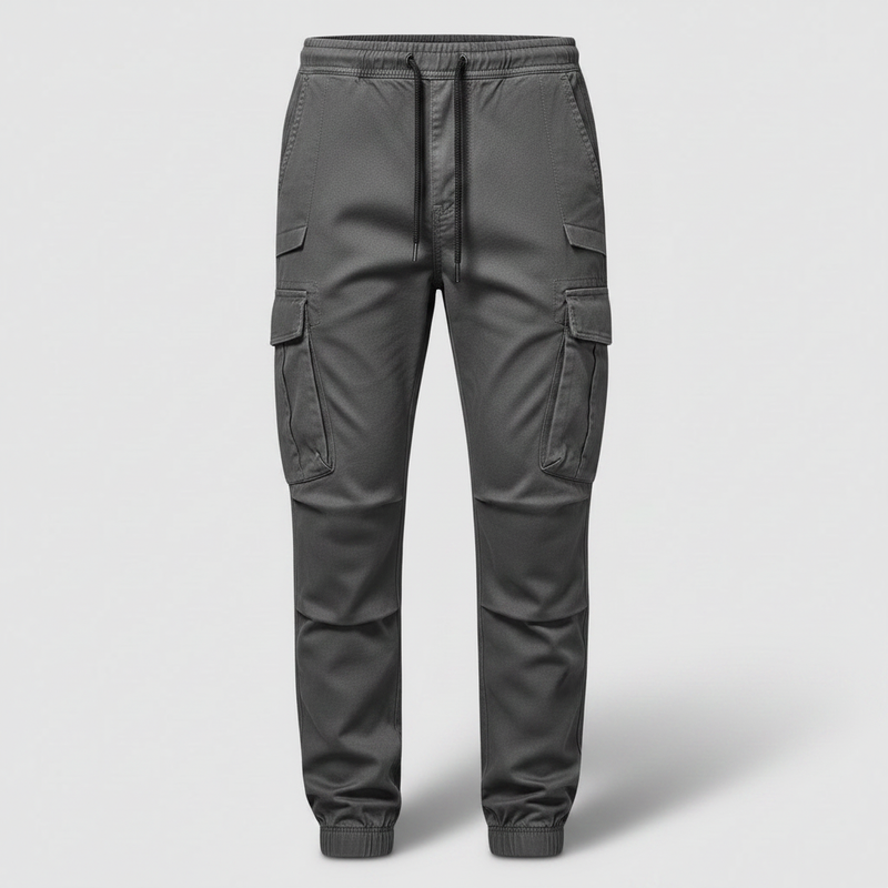 Men's Tactical Black Cargo Pants | Outdoor Utility Trousers