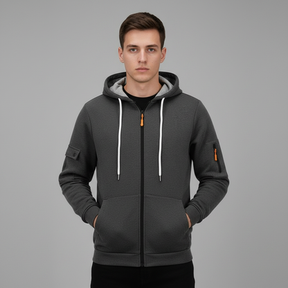 Men's Utility Hoodie | Zip-Up Sweatshirt with Pockets