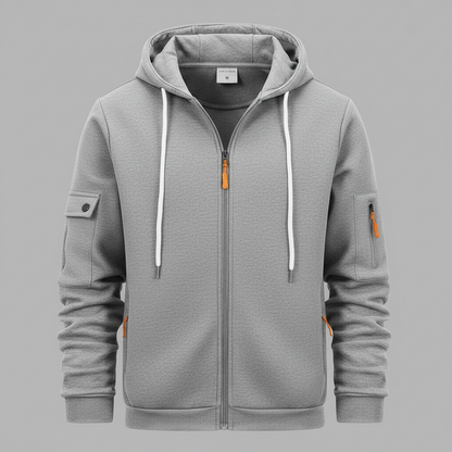 Men's Utility Hoodie | Zip-Up Sweatshirt with Pockets