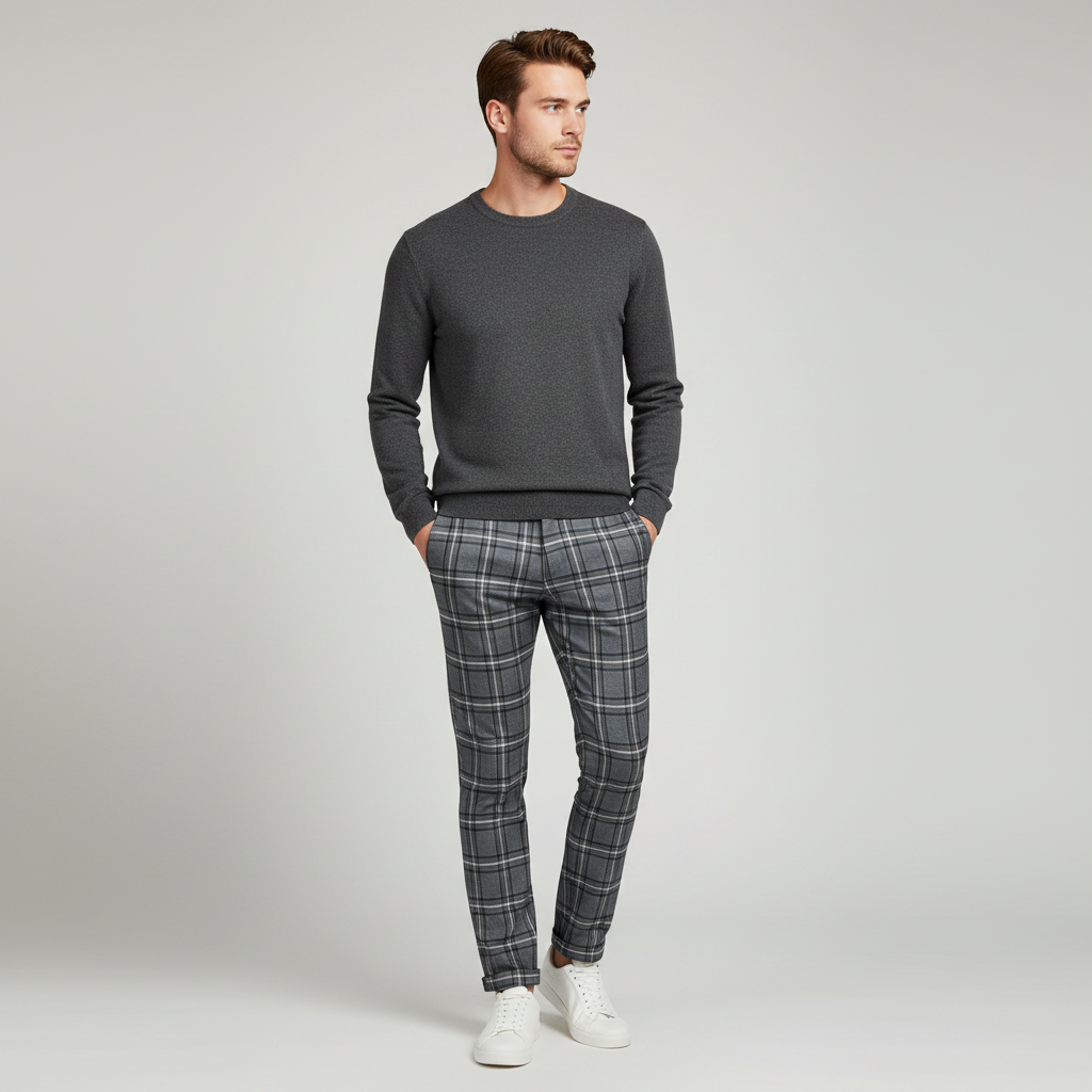 Sasha Checked Chino Pants | Men's Pants